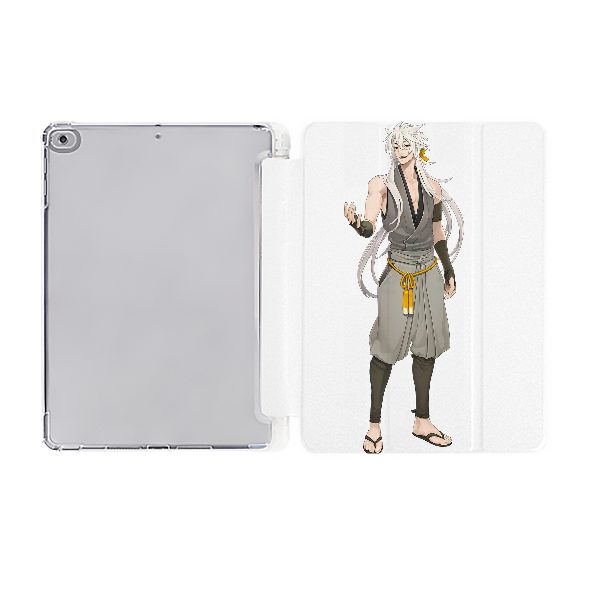 （画像用） 刀剣乱舞 Touken Ranbu IPad ケース ペン収納付き 三つ折りスタンド PUレザー×シリコン 対応機種9.5/10.5/10.9インチ